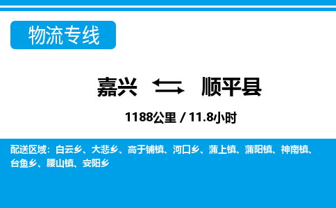 嘉興到順平縣物流專(zhuān)線-嘉興至順平縣貨運(yùn)公司