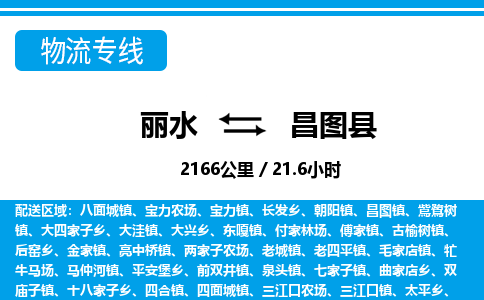 麗水到昌圖縣物流專(zhuān)線-麗水至昌圖縣貨運(yùn)公司