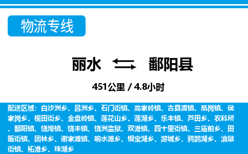 麗水到鄱陽縣物流專線-麗水至鄱陽縣貨運(yùn)公司