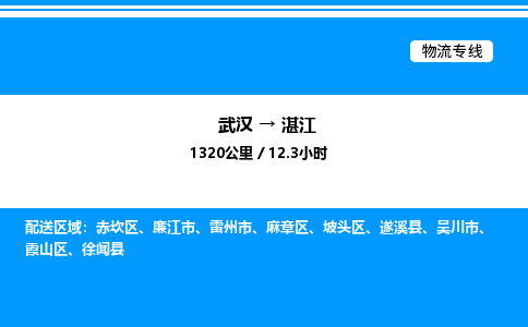 武漢到湛江物流專(zhuān)線(xiàn)-武漢至湛江貨運(yùn)公司