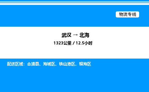 武漢到北海物流專(zhuān)線-武漢至北海貨運(yùn)公司