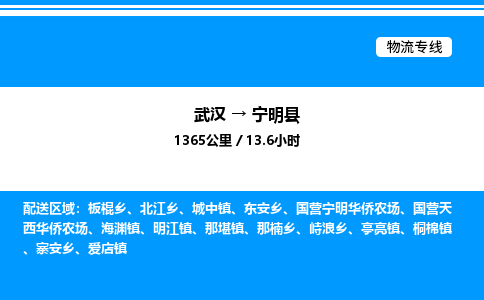 武漢到寧明縣物流專(zhuān)線(xiàn)-武漢至寧明縣貨運(yùn)公司